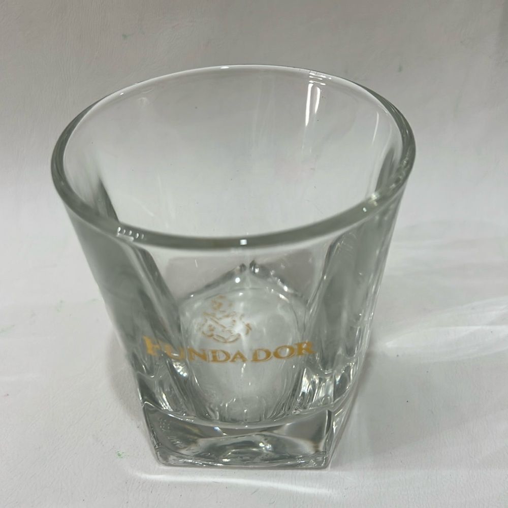 Fundador 12 Ounce Rocks Glass Libby Duratuff USA Heavy 3 1/2 In Tall 3 1/4 Round